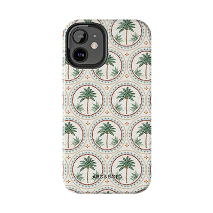 Tropical Tile Palm - Tough Phone Case - Arc & Bold