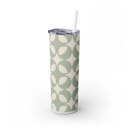 Sage Serenity - Skinny Tumbler with Straw, 20oz