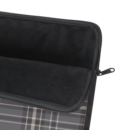 Monochrome Tartan - Laptop Sleeve - Arc & Bold