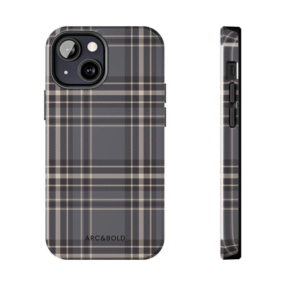 Monochrome Tartan - Tough Phone Case