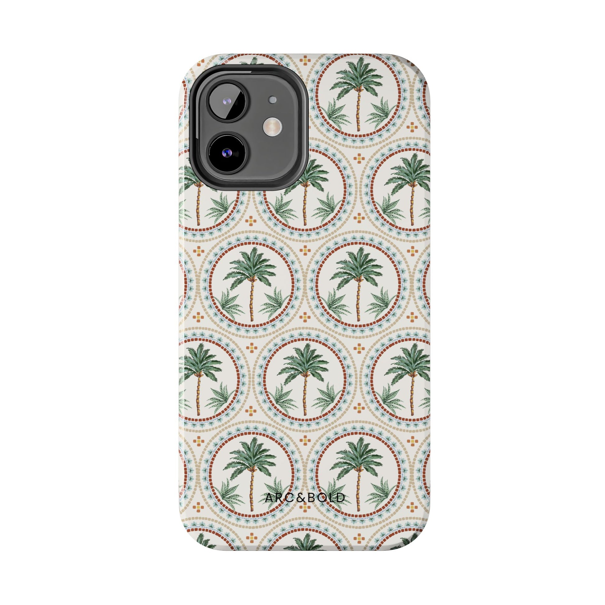 Tropical Tile Palm - Tough Phone Case - Arc & Bold