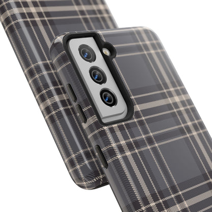 Monochrome Tartan - Tough Phone Case