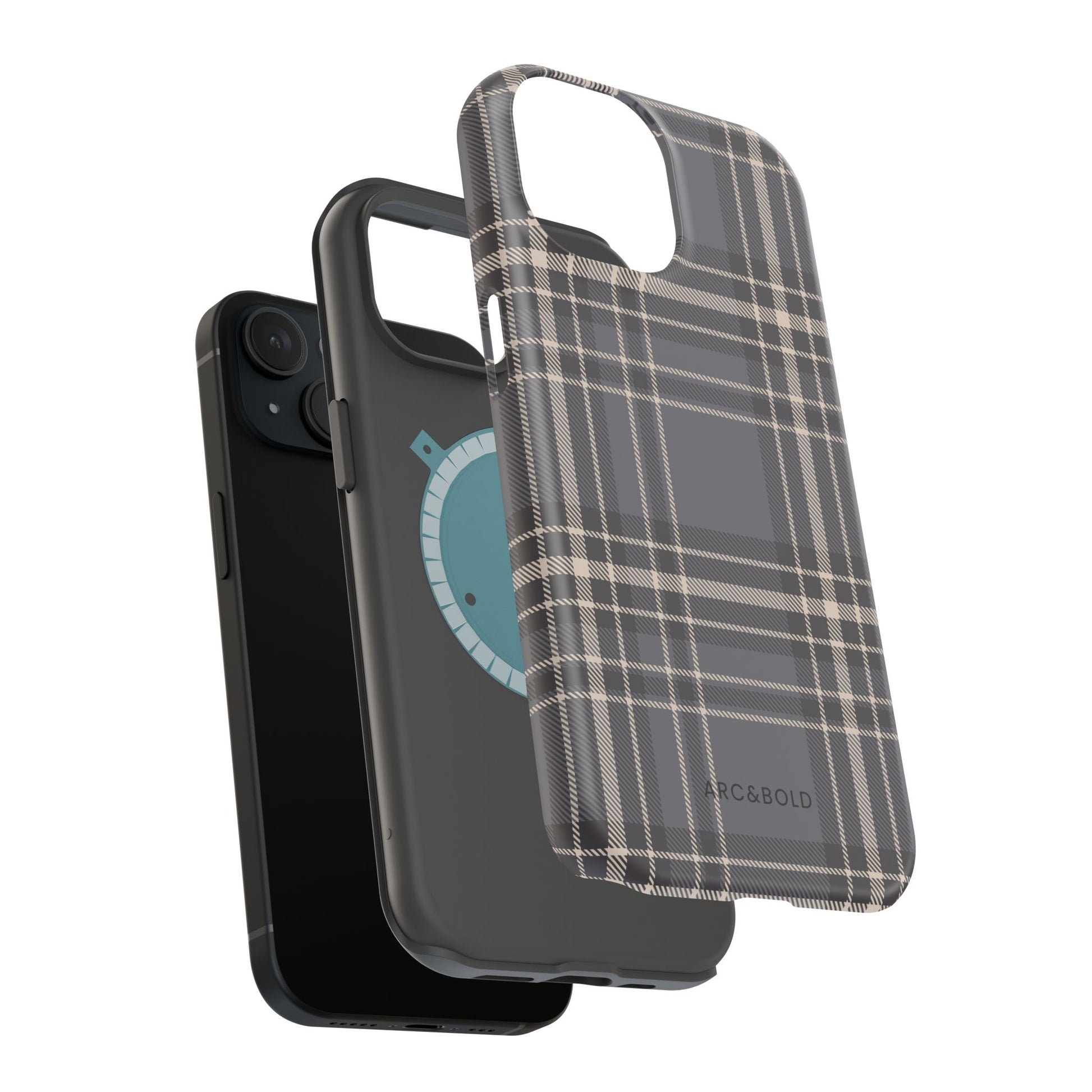 Monochrome Tartan - Magnetic Tough Case - Arc & Bold