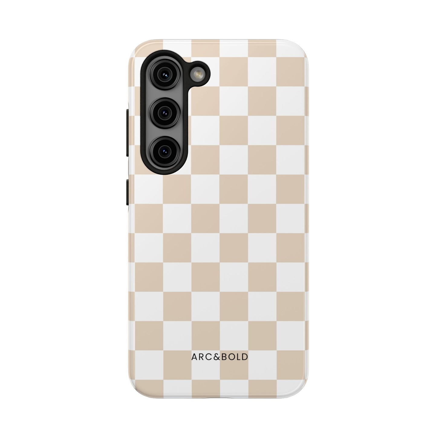 Beige Checker - Tough Phone Case - Arc & Bold
