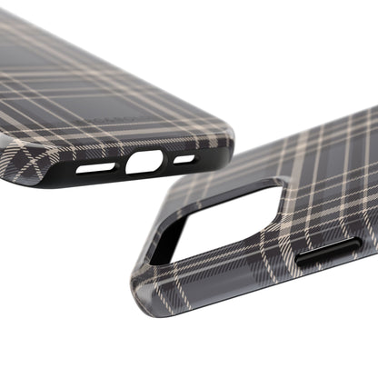 Monochrome Tartan - Tough Phone Case