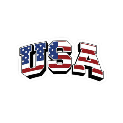 Patriotic USA Kiss-Cut Stickers | America Pride Decal for Laptops and Water Bottles - Arc & Bold