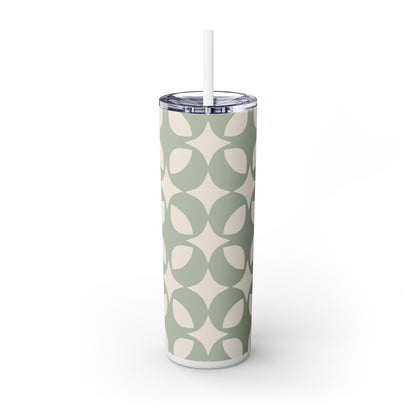 Sage Serenity - Skinny Tumbler with Straw, 20oz