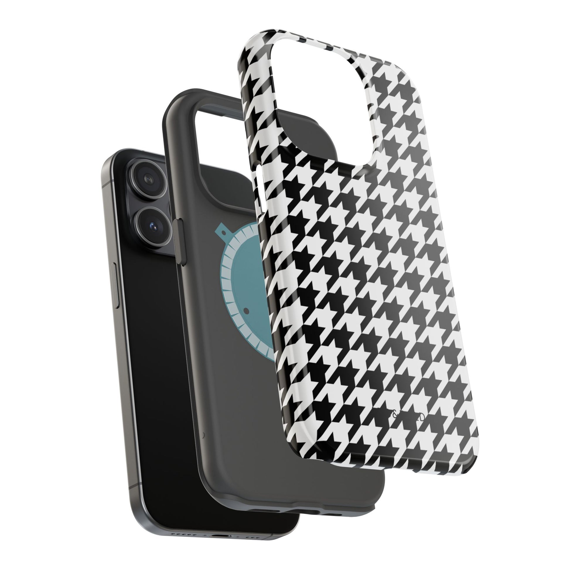 Houndstooth - Magnetic Phone Case - Arc & Bold