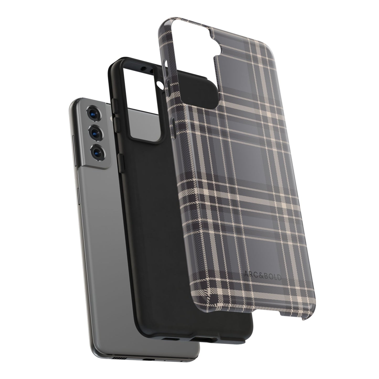 Monochrome Tartan - Tough Phone Case