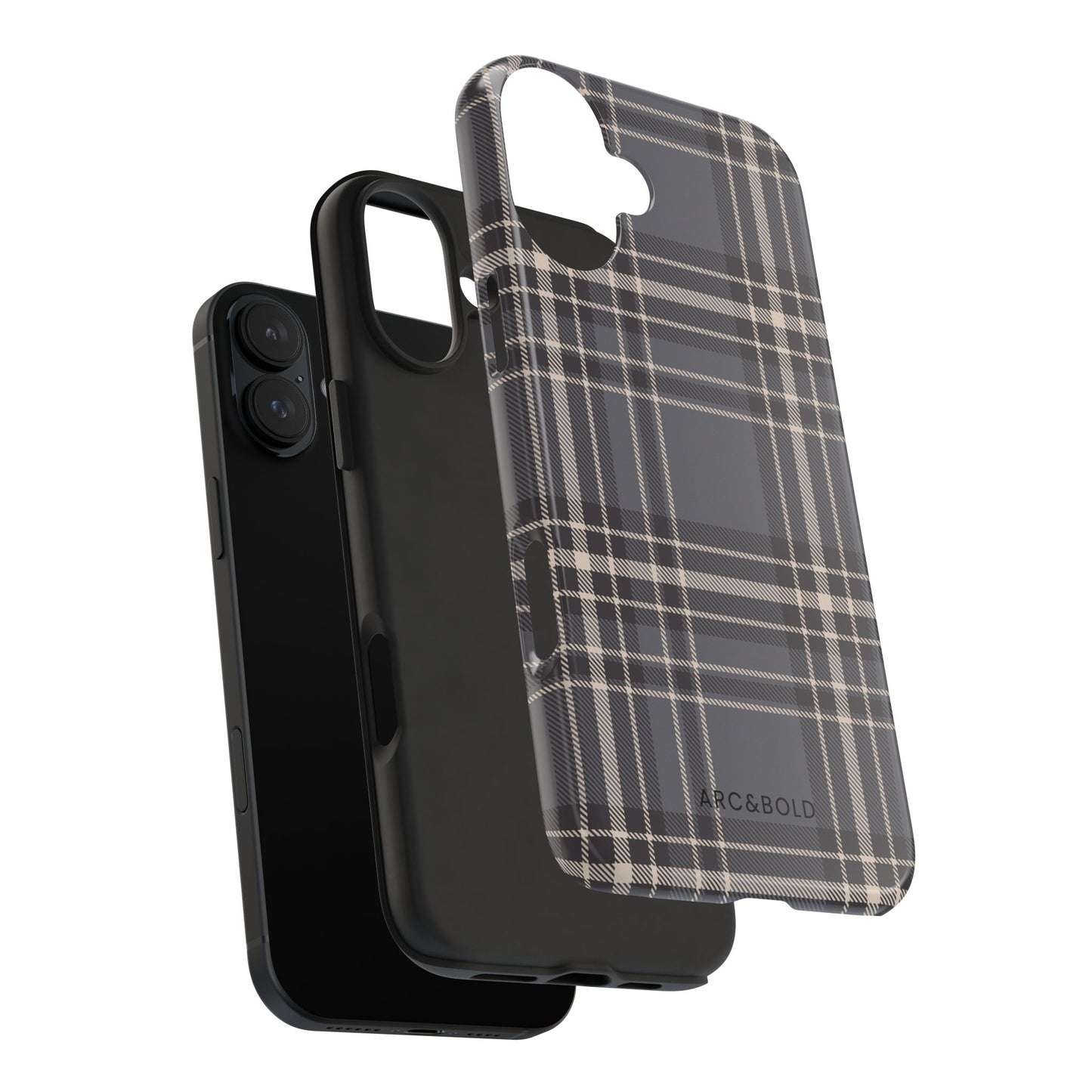Monochrome Tartan - Tough Phone Case