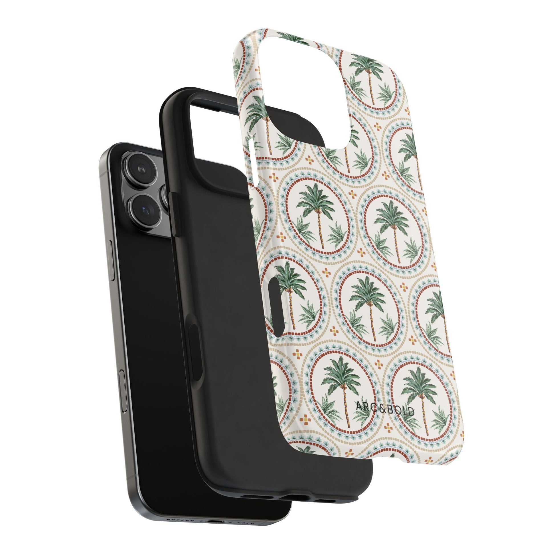 Tropical Tile Palm - Tough Phone Case - Arc & Bold