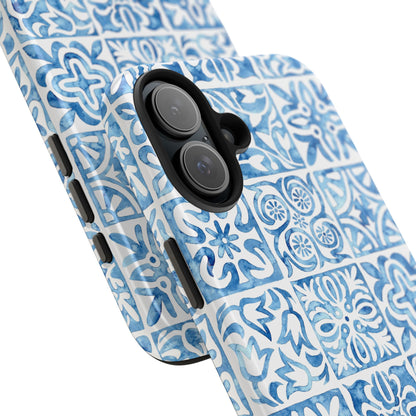 Blue Mosaic - Tough Phone Case - Arc & Bold