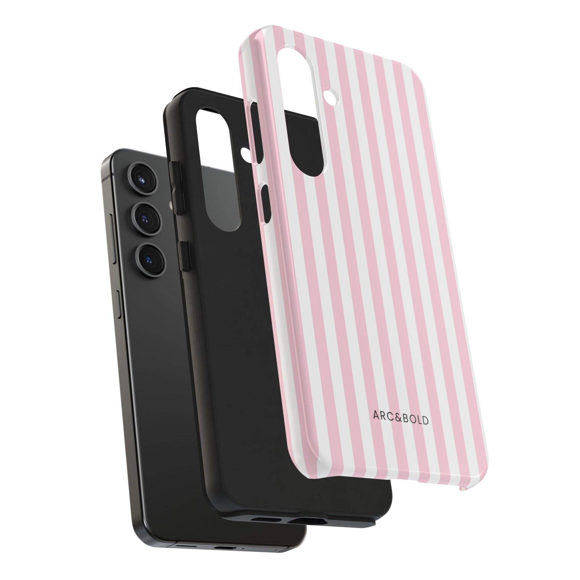 Pink Striped - Tough Phone Case - Arc & Bold