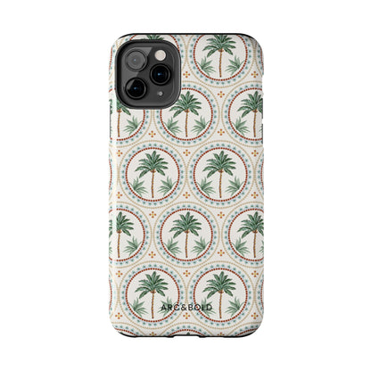 Tropical Tile Palm - Tough Phone Case - Arc & Bold