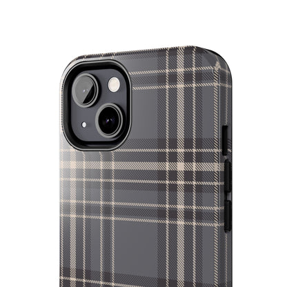 Monochrome Tartan - Tough Phone Case