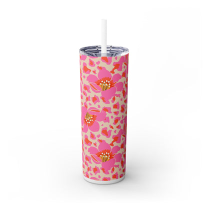 Radiant Garden - Skinny Tumbler with Straw, 20oz - Arc & Bold