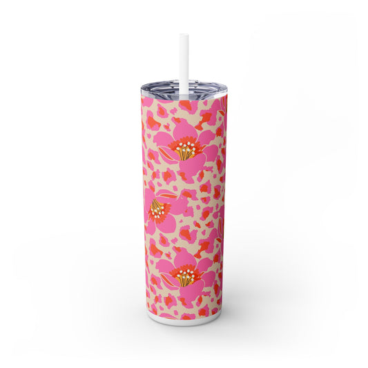 Radiant Garden - Skinny Tumbler with Straw, 20oz - Arc & Bold
