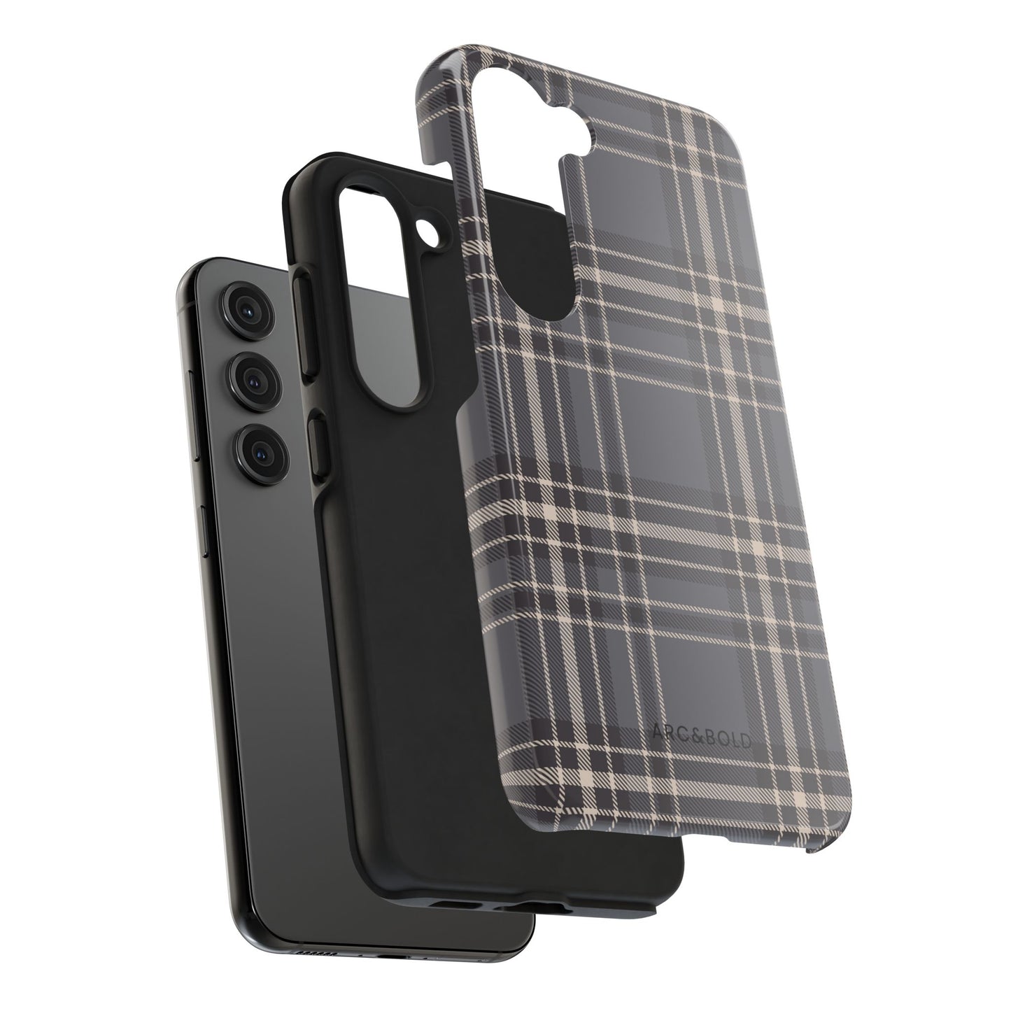 Monochrome Tartan - Tough Phone Case