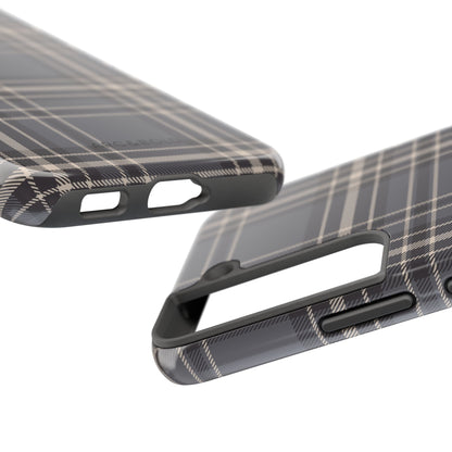 Monochrome Tartan - Tough Phone Case