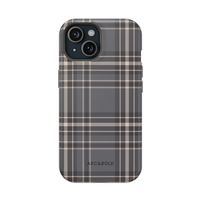Monochrome Tartan - Magnetic Tough Case - Arc & Bold
