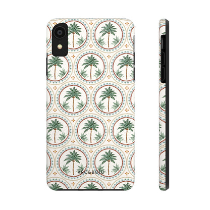 Tropical Tile Palm - Tough Phone Case - Arc & Bold