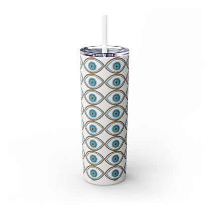 Evil Eye - Skinny Tumbler with Straw, 20oz
