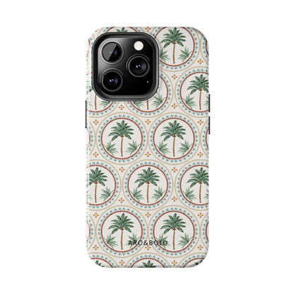 Tropical Tile Palm - Tough Phone Case - Arc & Bold