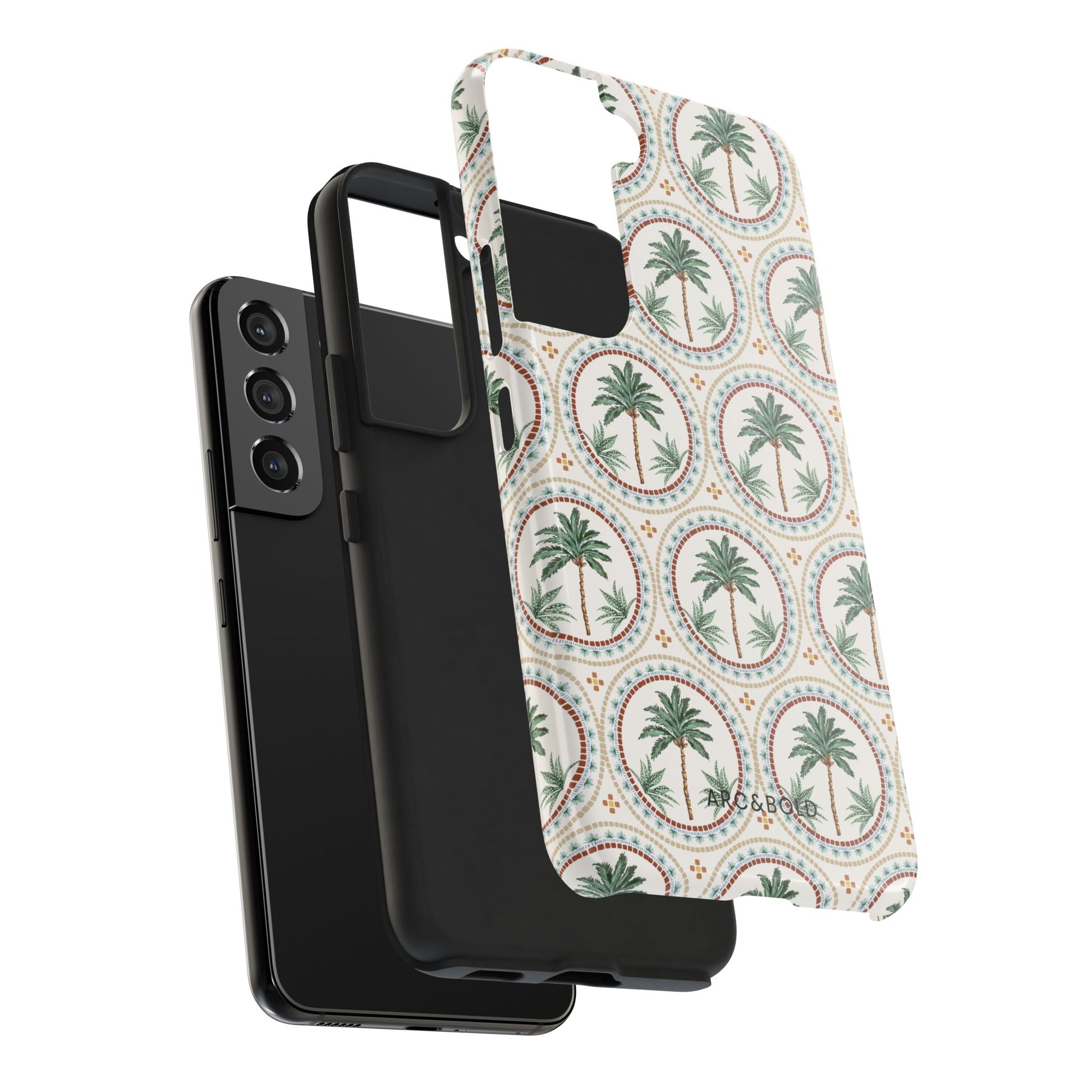Tropical Tile Palm - Tough Phone Case - Arc & Bold