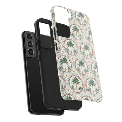 Tropical Tile Palm - Tough Phone Case - Arc & Bold