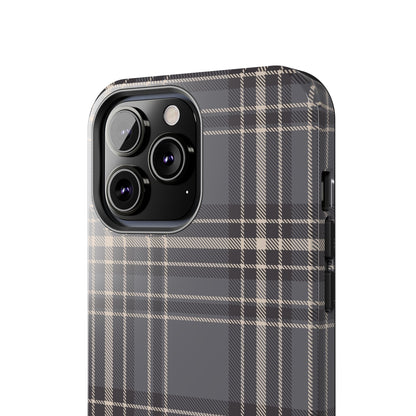 Monochrome Tartan - Tough Phone Case