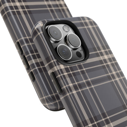 Monochrome Tartan - Tough Phone Case