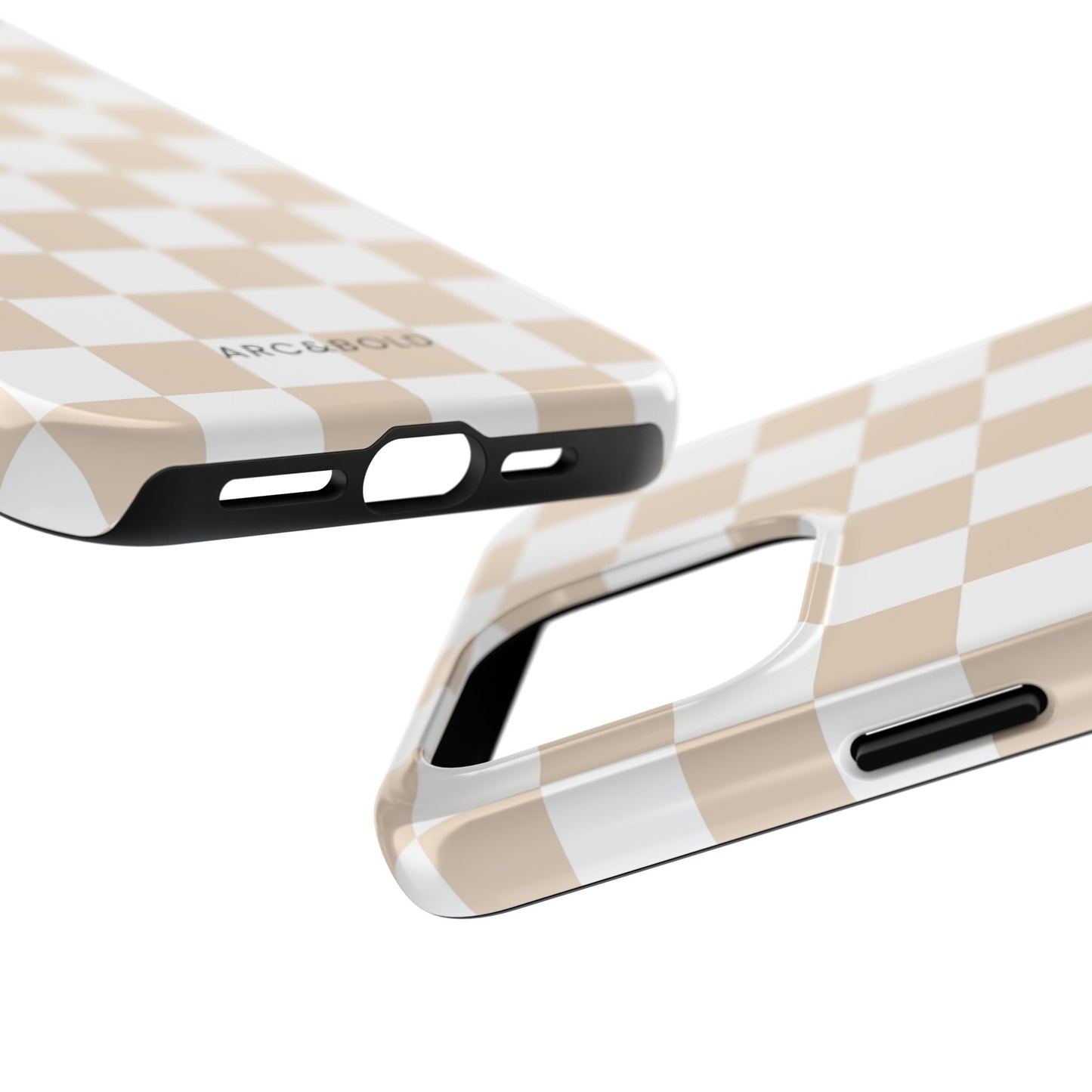 Beige Checker - Tough Phone Case - Arc & Bold