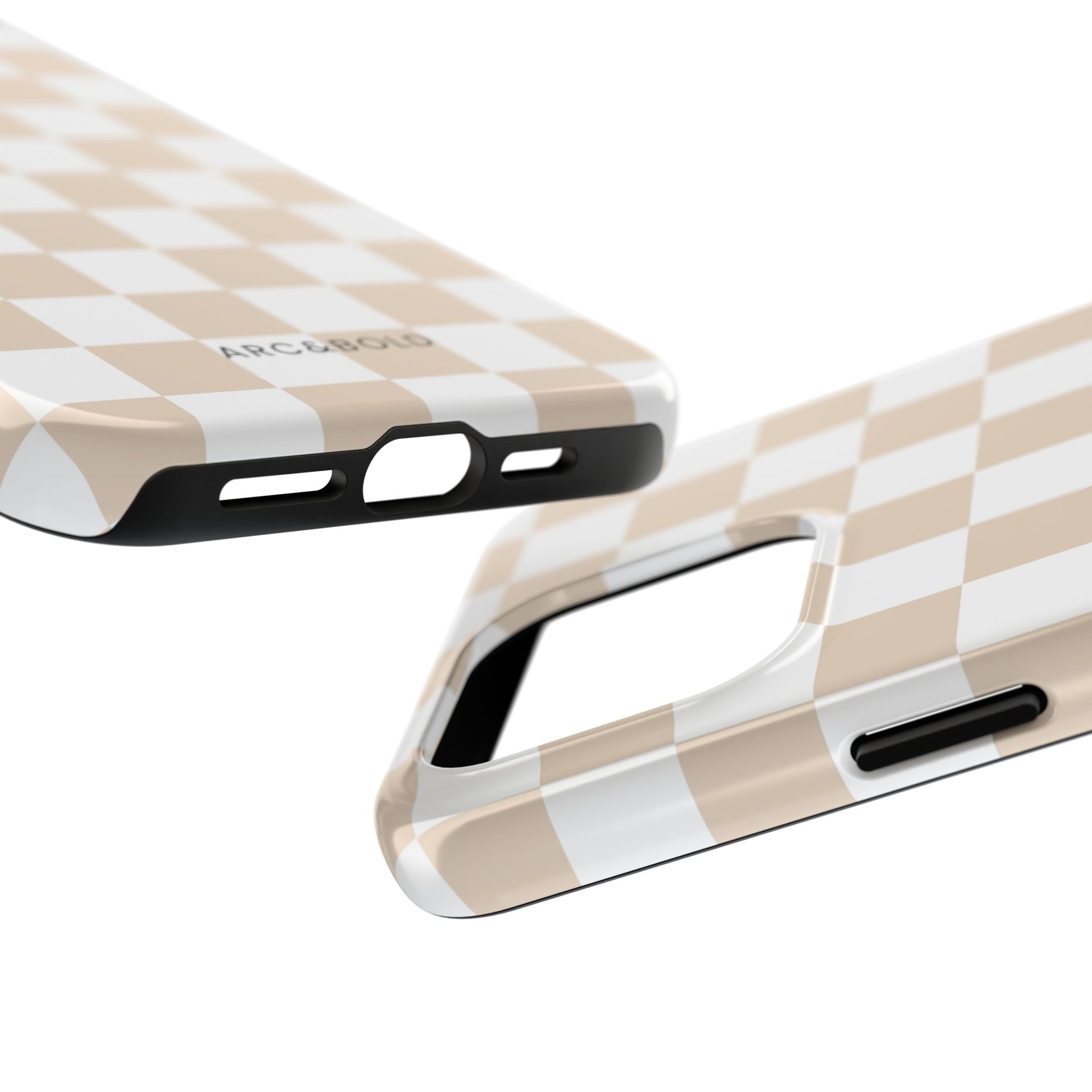 Beige Checker - Tough Phone Case - Arc & Bold