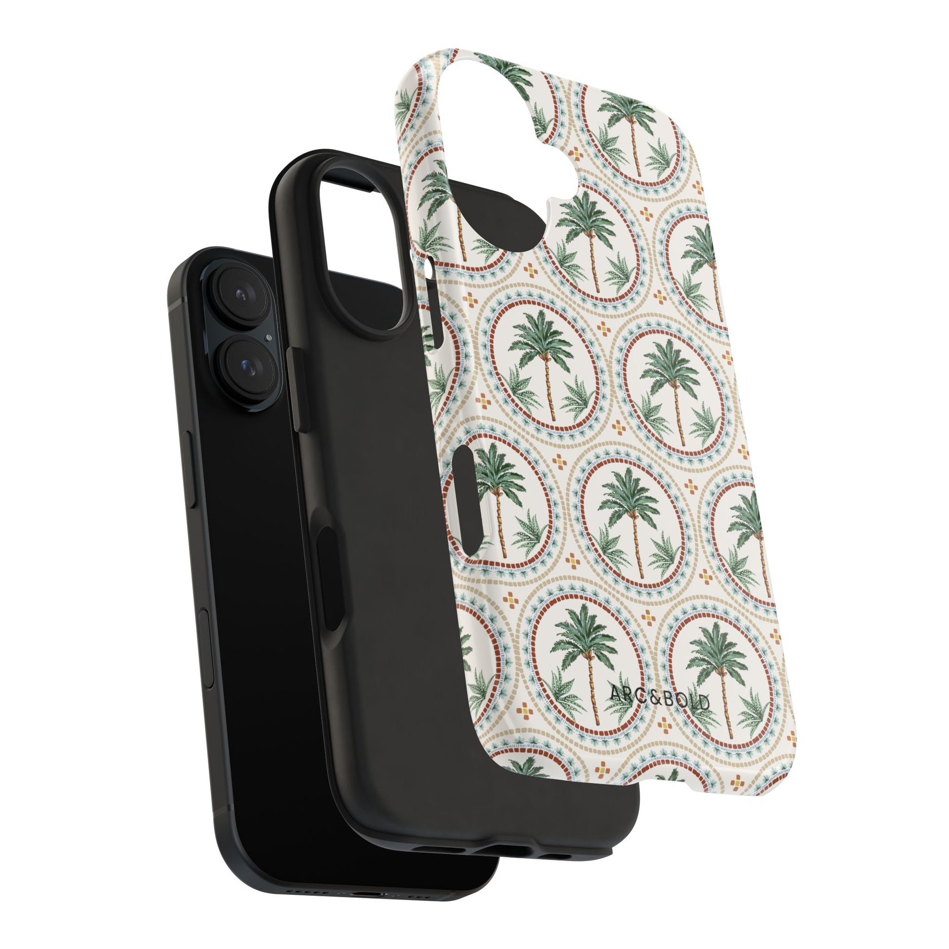 Tropical Tile Palm - Tough Phone Case - Arc & Bold