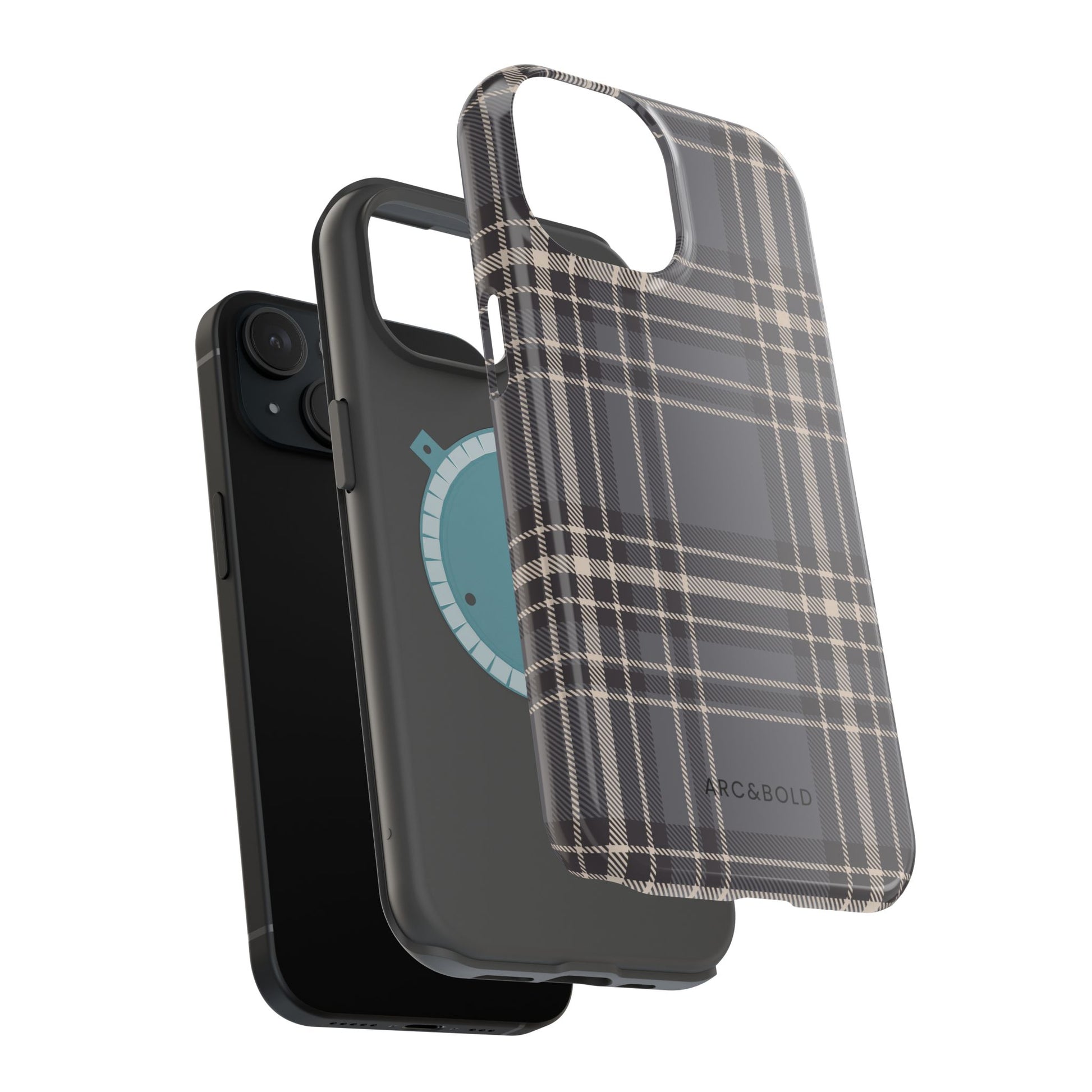 Monochrome Tartan - Magnetic Tough Case - Arc & Bold