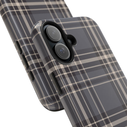 Monochrome Tartan - Tough Phone Case