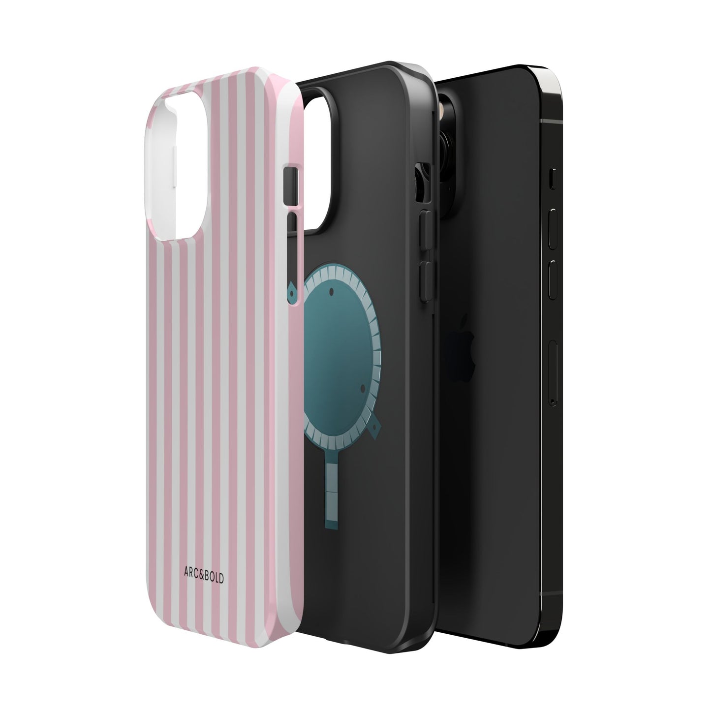 Pink Striped - Magnetic Tough Case - Arc & Bold