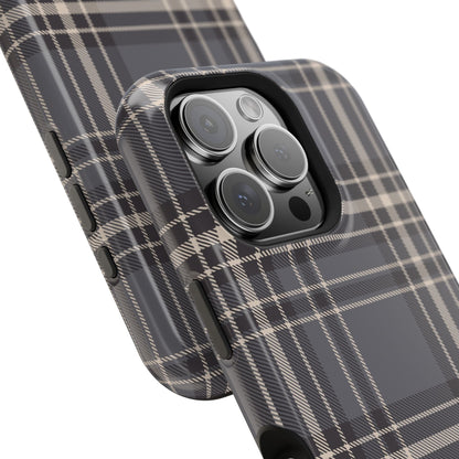 Monochrome Tartan - Magnetic Tough Case - Arc & Bold