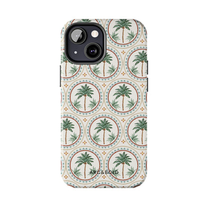 Tropical Tile Palm - Tough Phone Case - Arc & Bold