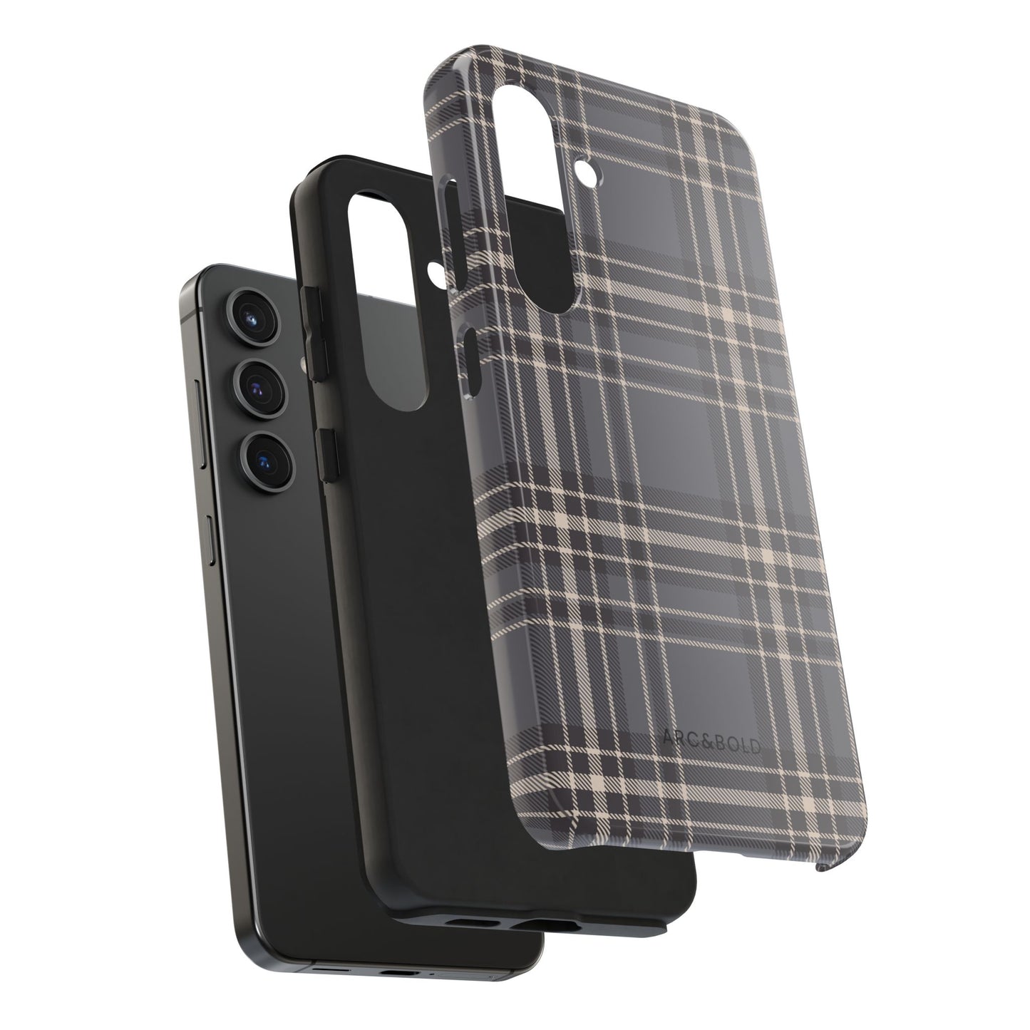 Monochrome Tartan - Tough Phone Case