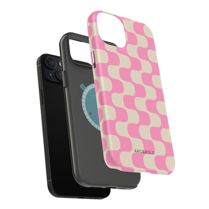 Pink Waves - Magnetic Phone Case - Arc & Bold
