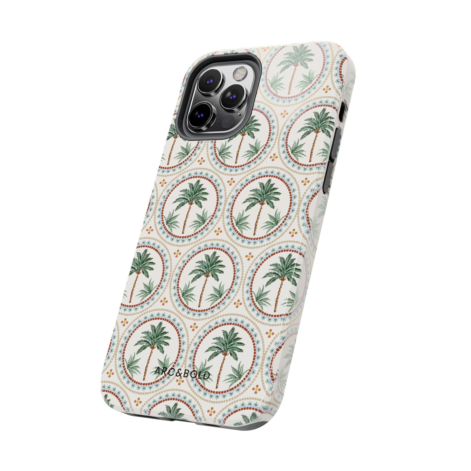 Tropical Tile Palm - Tough Phone Case - Arc & Bold