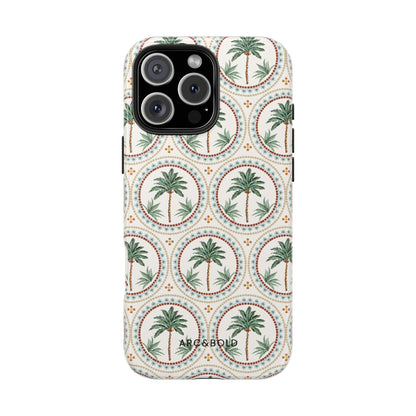 Tropical Tile Palm - Tough Phone Case - Arc & Bold