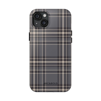 Monochrome Tartan - Tough Phone Case
