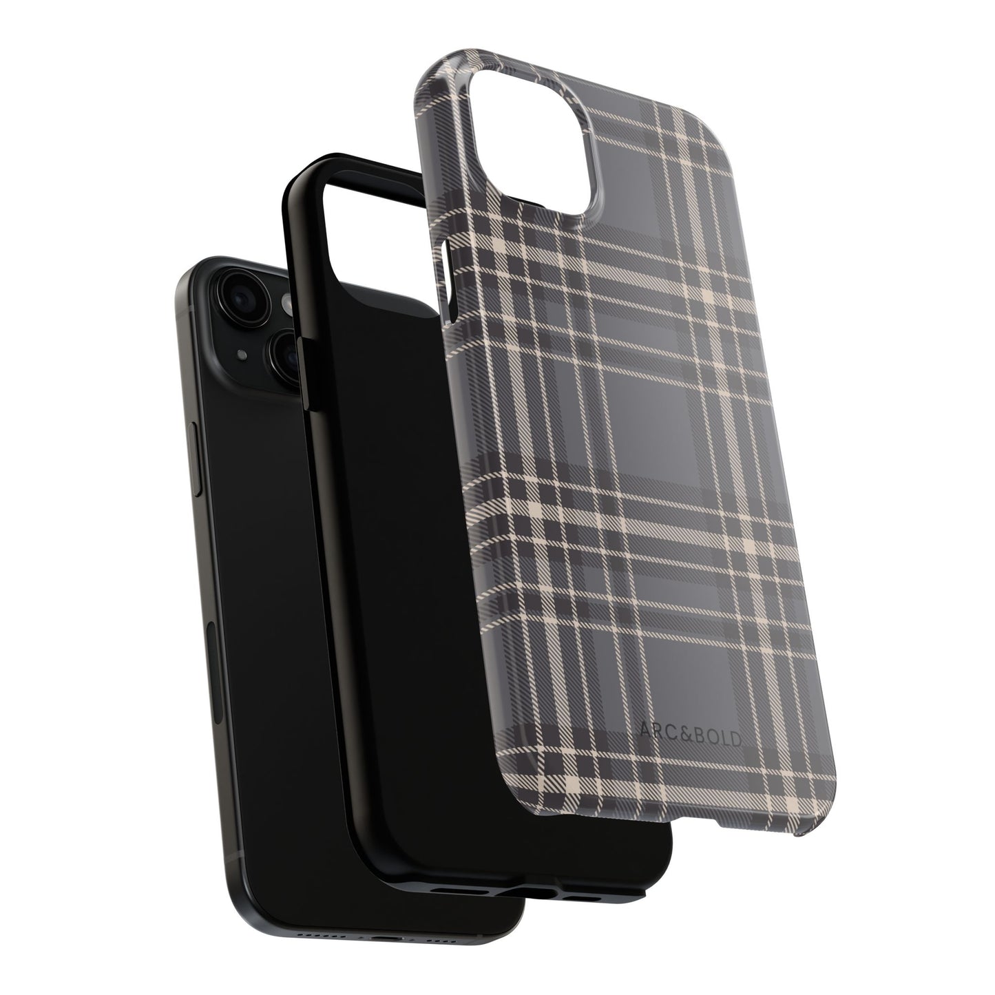 Monochrome Tartan - Tough Phone Case