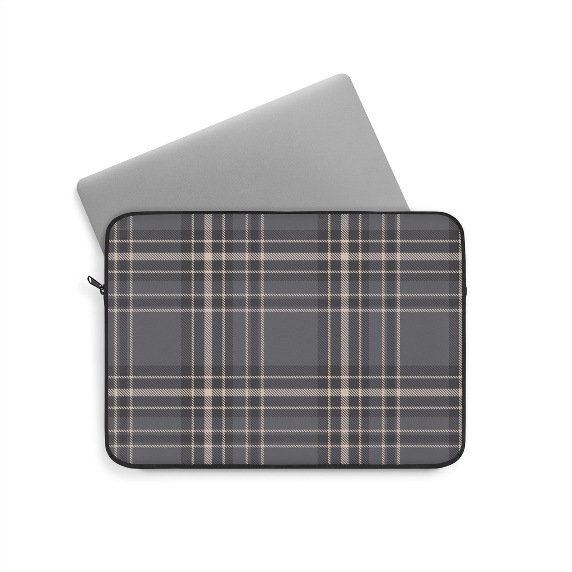 Monochrome Tartan - Laptop Sleeve - Arc & Bold