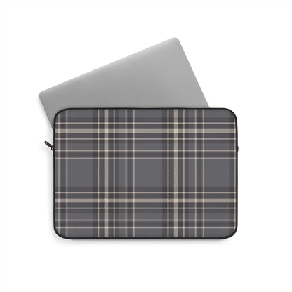 Monochrome Tartan - Laptop Sleeve - Arc & Bold