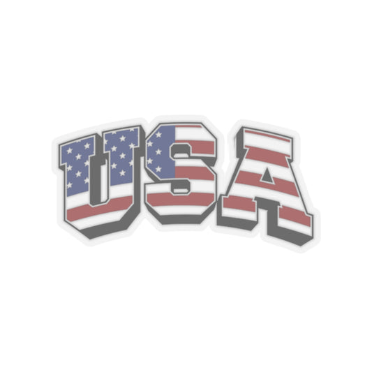 Patriotic USA Kiss-Cut Stickers | America Pride Decal for Laptops and Water Bottles - Arc & Bold