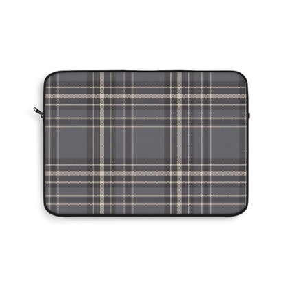 Monochrome Tartan - Laptop Sleeve - Arc & Bold