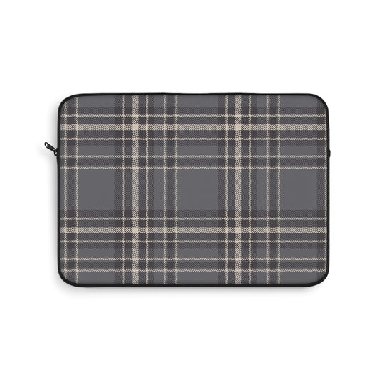 Monochrome Tartan - Laptop Sleeve - Arc & Bold